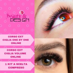 Corsi Extension Ciglia One by One e Volume Online 1 Kit compreso
