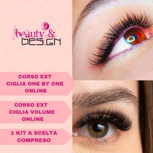 Corsi Extension Ciglia One by One e Volume Online 1 Kit compreso