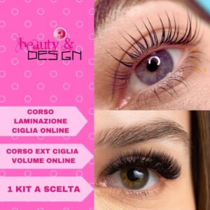 Corsi Laminazione Ciglia e Ext. Ciglia Volume Online 1 kit a scelta