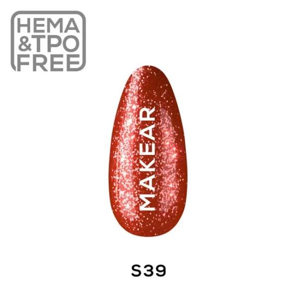 Gel Color UV&LED S39 Glitter Makear 8ml
