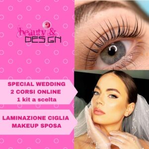 2 Corsi Makeup Sposa e Laminazione Ciglia Online 1 Kit Compreso