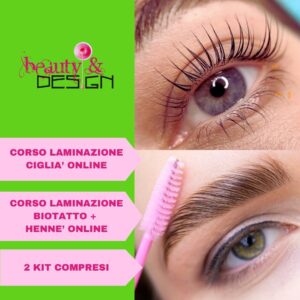 Corsi Laminazione Ciglia e laminazione Sopracciglia Online 2 kit Compresi